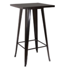 Kit Mesa Tolix Bistrô Bar Com 2 Banquetas Gomos Estofadas Pre