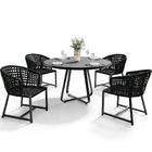 Kit Mesa Wine Com 4 Cadeira Área Externa Espaço Gourmet Corda