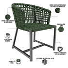 Kit Mesa Wine Com 4 Cadeira Área Externa Espaço Gourmet Corda