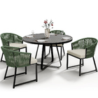 Kit Mesa Wine E 4 Cadeiras Área Externa Espaço Gourmet Corda