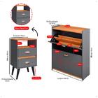 Kit Mesas Cabeceira Nicho Organizador Sapateira Gavetas Bascu