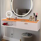 Kit Mesas Cabeceira Penteadeira Suspensa Classic Off White/ci