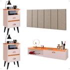 Kit Mesas Cabeceira Penteadeira Suspensa Classic Off White/ci