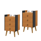 Kit Mesinha Retro Gavetas Preto Nature Porta Objetos - Horse