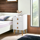 Kit Mesinha Retro Porta Objetos 3 Gavetas Branco - Horse