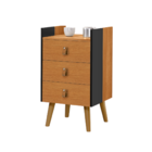 Kit Mesinha Retro Porta Objetos Gavetas Preto Nature - Horse