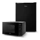 Kit Micro-ondas Preto 35l + Frigobar Black Edition Preto 67 L