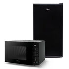 Kit Micro-ondas Preto 35l + Frigobar Black Edition Preto 93 L