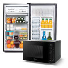 Kit Micro-ondas Preto 35l + Frigobar Black Edition Preto 93 L