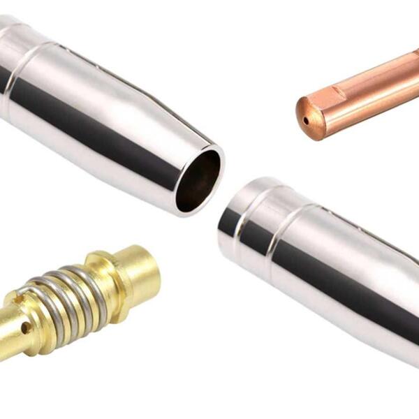 Kit Mig 15ak - 1 Bico De Contato 0,8mm + 2 Bocal 12mm + 1 Por