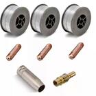 Kit Mig 15ak - 2 Arame S/ Gás 0,8mm + 2 Bicos 0,8mm + 1 Arame