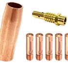 Kit Mig 15ak - 5 Bicos 0,8mm / 1 Bocal 12mm V8 Brasil / 1 Por