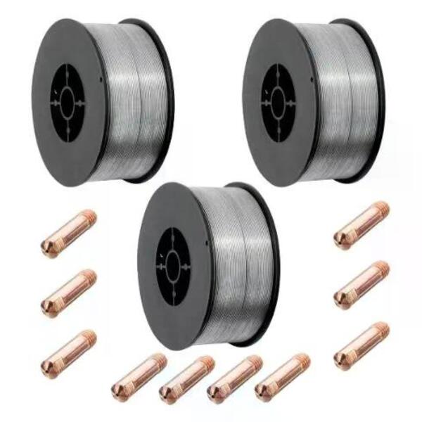 Kit Mig: 3 Arame Solda Revestido Mig Sem Gás 0,9mm 1kg Brax +