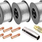 Kit Mig - 3 Arames Solda Mig S/ Gás 0,8mm + 6 Bicos De Contat