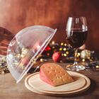 Kit Migalheira Queijeira Porta Frios Bambu Com Tampa Acrílica