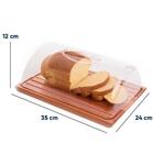 Kit Migalheira Queijeira Porta Frios Bambu Com Tampa Acrílica