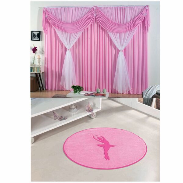 Kit Mimoso Decoração = Cortina Jéssica 2 Metros + Tapete Bail