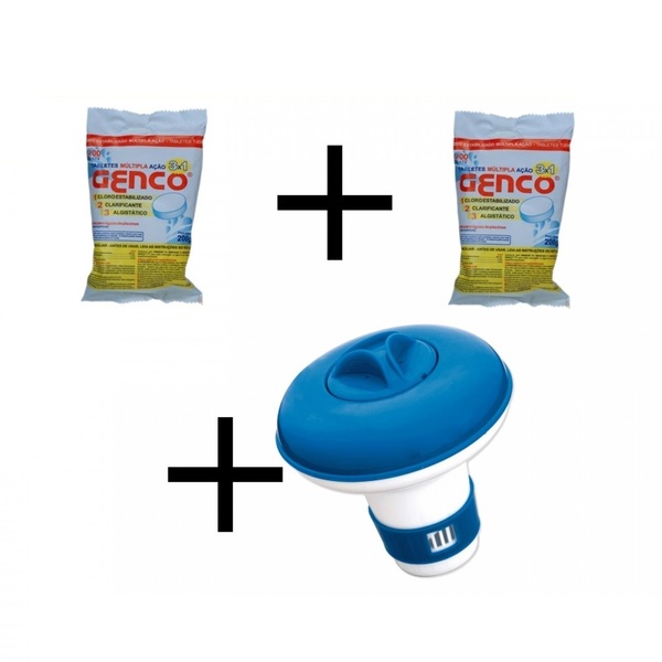 Kit Mini Flutuador Clorador Mor 2 Pastilhas De Cloro 200g Para Piscinas Leroy Merlin