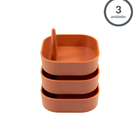 Kit Mini Organizador Empilhável Multiuso Laranja Oikos– 3pçs