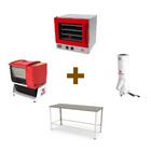 Kit Mini Padaria - Amassadeira Ali05 + Forno Prp004 + Mesa Mb
