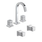 Kit Misturador E 02 Acabamentos Cubo Cromado Deca