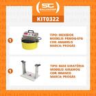 Kit - Misturador Mexedor Gás Mogmix 7 Lts Prmog-07 Amarelo Bi