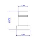 Kit Misturador Parede E 02 Acabamentos Cubo Black Matte Deca