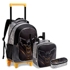 Kit Mochila Rodinha Com Estojo E Lancheira Unicórnio Escolar