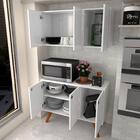 Kit Módulo Aéreo De Parede Armário Suspenso 3 Portas Cozinha