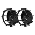 Kit Motocultivador Branco Bttg 6.5 E Rodas De Ferro Arado