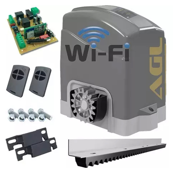 Kit Motor Portão Eletrônico Deslizante Wifi Bluetooth 300kg 2