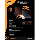 Kit Mouse E Mousepad Wave Oex Mc105 Preto/branco