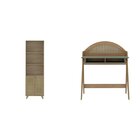 Kit Móveis Para Escritório Escrivaninha Juli E Estante Trama