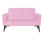 Kit Namoradeira 01 Poltrona Viena Gomada Suede Com Pés Villac