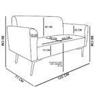 Kit Namoradeira 01 Poltrona Viena Gomada Suede Com Pés Villac