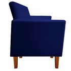 Kit Namoradeira 02 Lugares E 01 Poltrona Jade Corino Azul Mar