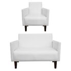 Kit Namoradeira 02 Lugares E 01 Poltrona Jade Corino Branco P