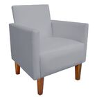 Kit Namoradeira 02 Lugares E 01 Poltrona Jade Corino Cinza Pe