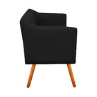 Kit Namoradeira 02 Lugares E 01 Poltrona Julia Linho Pés Pali