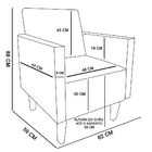 Kit Namoradeira 02 Lugares E 02 Poltronas Jade Corino Azul Tu