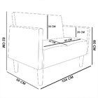 Kit Namoradeira 02 Lugares E 02 Poltronas Jade Corino Bege Pe