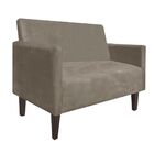 Kit Namoradeira 02 Lugares E 02 Poltronas Jade Suede Marrom R