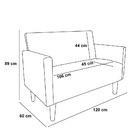 Kit Namoradeira 02 Lugares E 02 Poltronas Jade Suede Marrom R