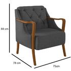 Kit Namoradeira 135cm E 2 Poltronas Decorativas Capitonê Lapa