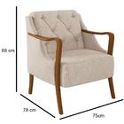 Kit Namoradeira 135cm E 2 Poltronas Decorativas Capitonê Lapa