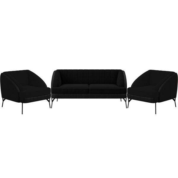 Kit Namoradeira 2 Lugares Com 2 Poltronas Coral D02 Corano Pr