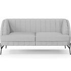 Kit Namoradeira 2 Lugares Com 2 Poltronas Coral D02 Linho Cin