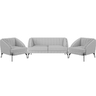 Kit Namoradeira 2 Lugares Com 2 Poltronas Coral D02 Linho Cin