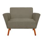 Kit Namoradeira 2 Lugares E 02 Poltrona Dora Suede Marrom Rat