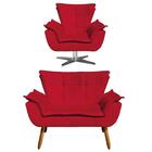 Kit Namoradeira 2 Lugares E 1 Poltrona Decorativa Giratória C